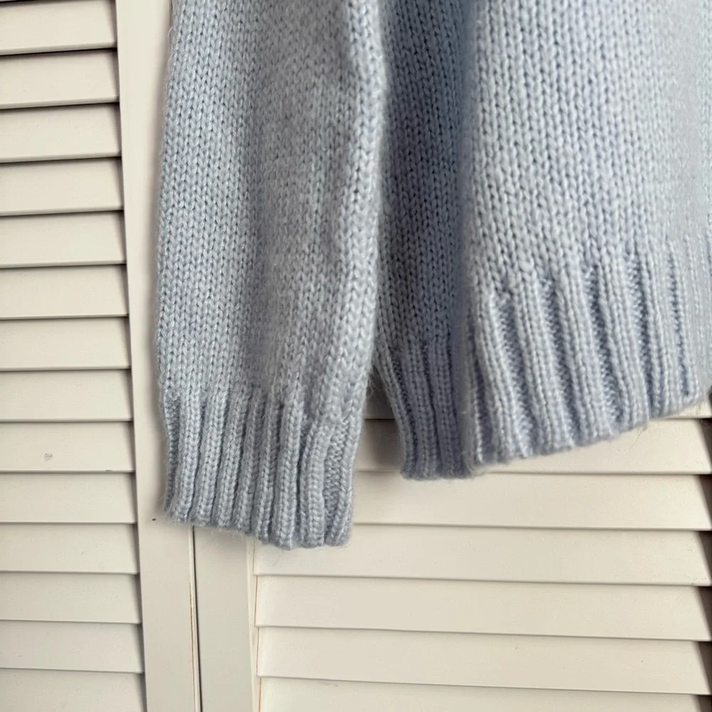 Wooden Ships Tomboy Slouchy Blue Crewneck Sweater Lightweight Size M/L